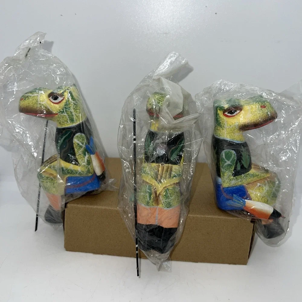 3‎ Folk Art Inspired Shelf Sitting Fisherman Gator With Pole & Fish